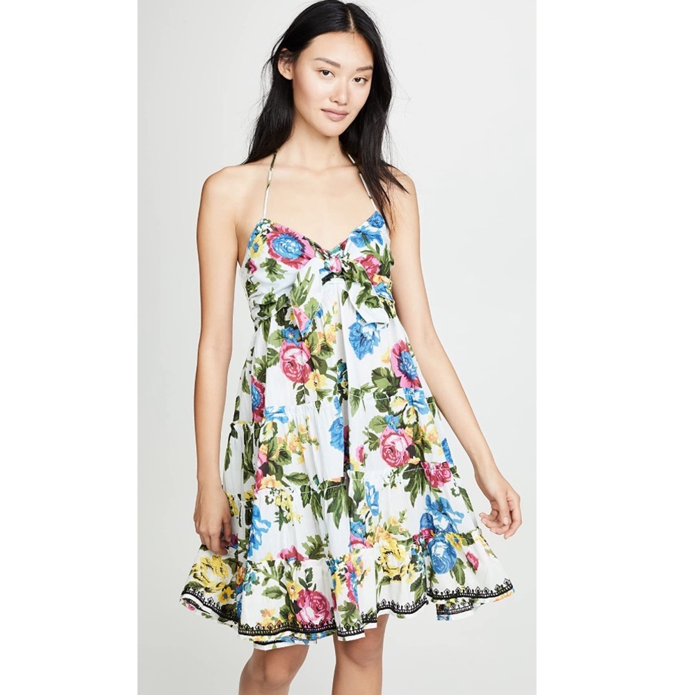 Juliet Dunn Tie Front Mini Dress